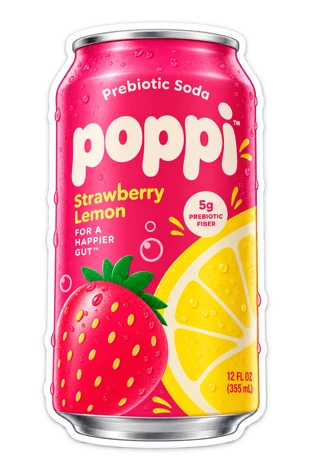 Prebiotic soda sticker
